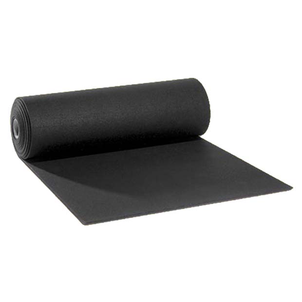 SISU Gummimatte på rull, sort, 6000x1250x10mm